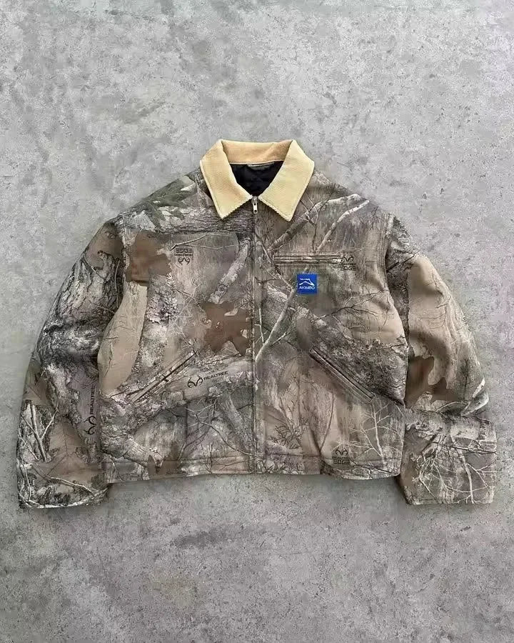 Retro Embroidered Leather Jacket
