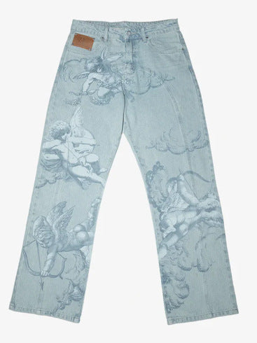 Basic Casual Versatile Graffiti Pants Trousers
