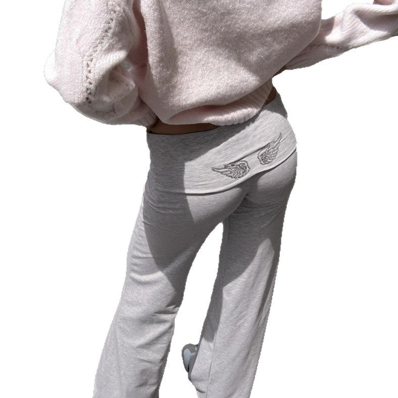 Fashion All-match Solid Color Wings With Paillette Casual Suit