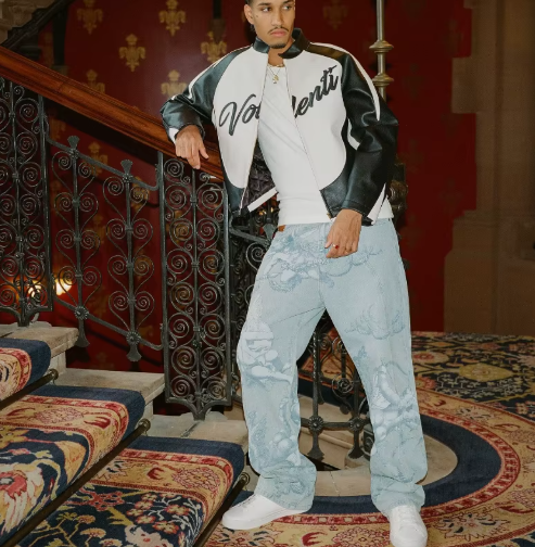 Y2k Angel Baggy Jeans Retro High Street Cupids Arrow Men Women Pants American Hip Hop Streetwear Unisex Casual Straight Jeans
