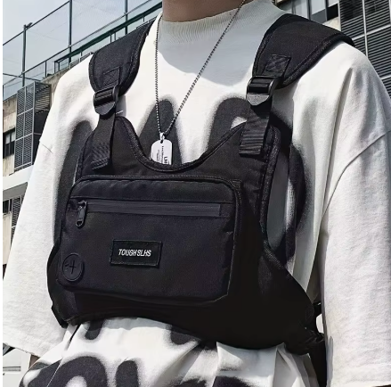 Chest Bag Waist Bag Hip Hop Streetwear Large Capacity Sports Casual Tactical Vest Bags for Men