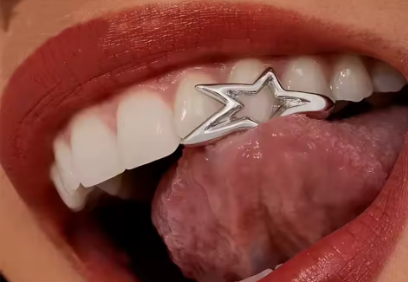 Y2K Cyber Punk Glossy Geometric Star Pentagram Tooth Caps Irregular Christmas Accessory Teeth Grillz Jewelry for Women And Men   3.7   59 Reviews   ౹   600+ sold