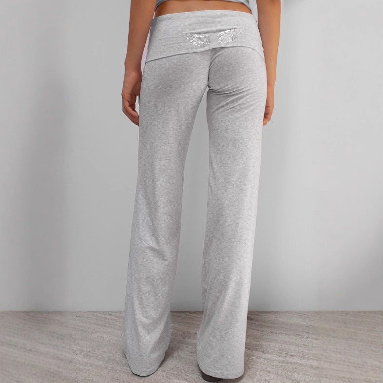 Fashion All-match Solid Color Wings With Paillette Casual Suit