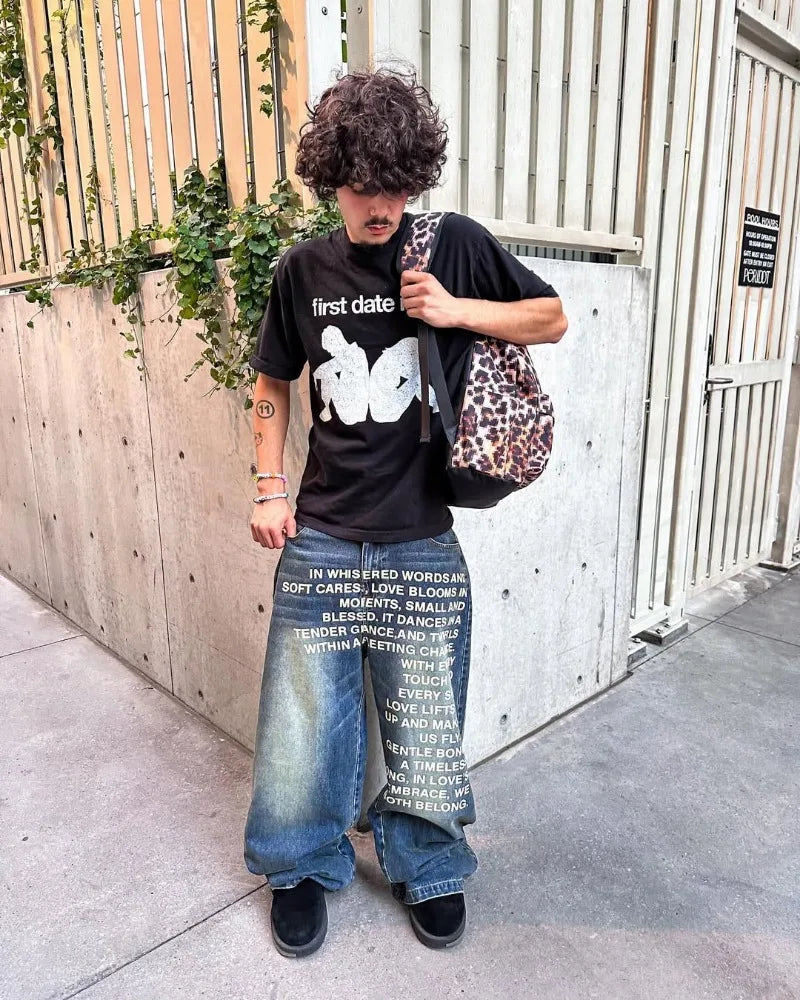 Retro Street Wide-Leg Jeans