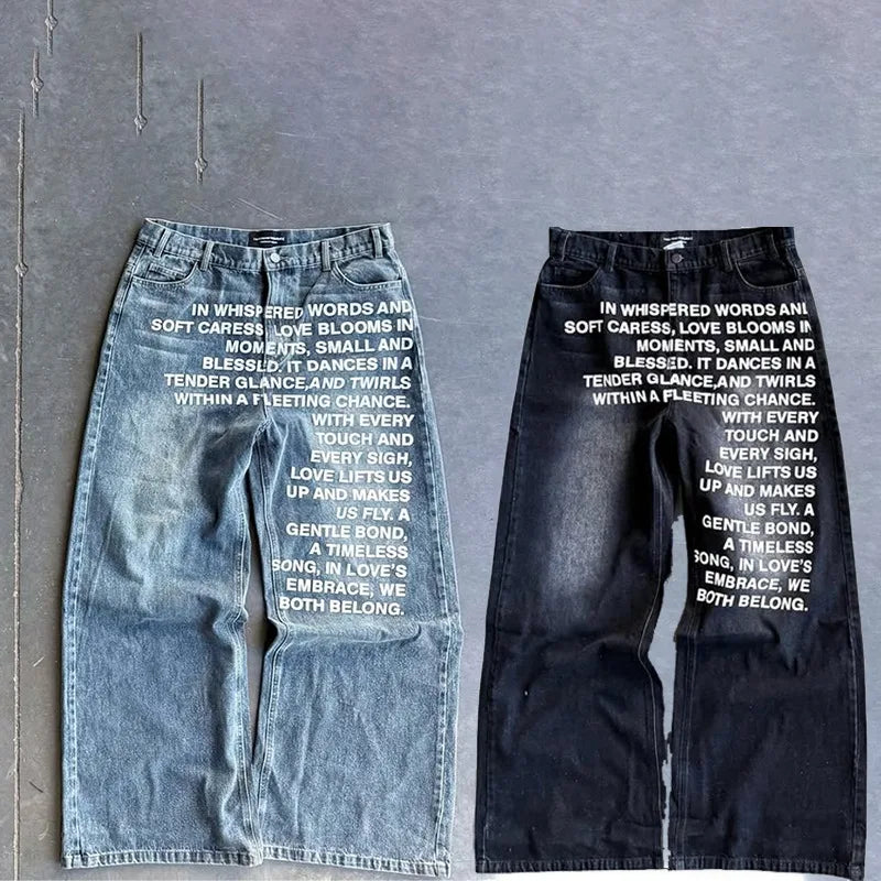 Retro Street Wide-Leg Jeans