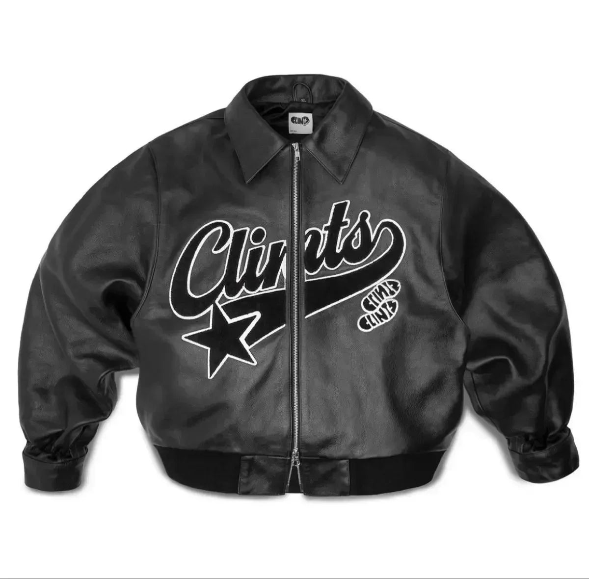Retro Embroidered Leather Jacket